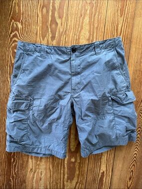 Ralph Lauren Men's Dusty Blue Drill Khaki Cargo Shorts